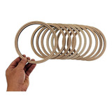 Bastidor De Madeira Kit Com 10 Un De 16cm Moldura Bordado