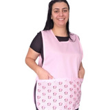 Bata Avental Uniforme Amarra Na Laretal Frente/costas