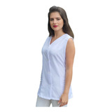 Bata Branca Enfermeira/babá Tecido Oxford Avental Babá Bu70