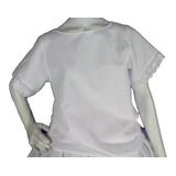 Bata Camisu Ração Feminino Branca Oxford Umbanda Candomblé 