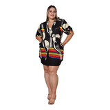 Bata Indiana Feminina Viscose Saída Praia Casual Boho Chic