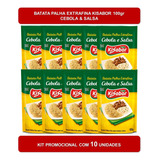 Batata Palha Cebola E Salsa 100g Kisabor - Kit C/10 Unidades