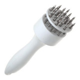 Batedor Amaciador De Carne Bife Com Furador Manual Aço Inox 