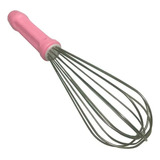 Batedor De Ovos Bolo 25cm Fouet Rosa Pera Fue Cozinha