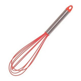 Batedor Ovos Bolo Silicone Fouet Fuê 25,5 Cm Cabo Inox Clara