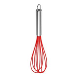 Batedor Ovos Bolo Silicone Fouet Fuê 25,5 Cm Cabo Inox Clara