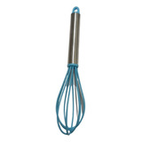 Batedor Silicone E Inox De Ovos Fouet Fue Utensílios 23 Cm