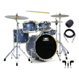 Bateria Acústica D One Rocket Dr20 Completa C/ Ferragens