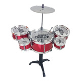 Bateria Acústica Infantil Mini 5 Tambores - Pop Star Azul