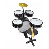 Bateria Acústica Infantil Rock Baby (am) Preta Profissional