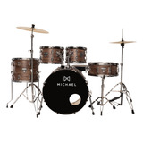 Bateria Acústica Michael Bumbo 20 Com Banco Dmt320
