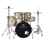 Bateria Acústica Michael Trinity Dmt220 Gold Brght