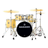 Bateria Acustica Nagano Drum Garage Rock 22 Natural Clear