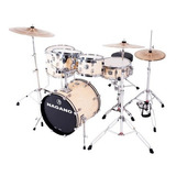 Bateria Acústica Nagano Garage Fusion Bumbo 20 Cor Natural