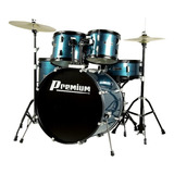 Bateria Acústica Premium Dx722 Bl 22'' Profissional Azul