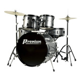 Bateria Acústica Premium Dx722 Chumbo Completa Banco Pratos 