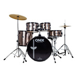 Bateria Acústica Tagima Nagano Onix Skinny 20 Completa C/ba Cor Deep Silver