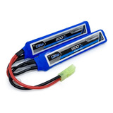 Bateria Airsoft Elétrica Aeg Lipo 7.4 1100mah 2s 20/40c
