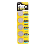 Bateria Cr2430 3v Toshiba Cartela Com