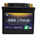 Bateria De Moto Abs Lithium Al 6 Garantia 18 Meses