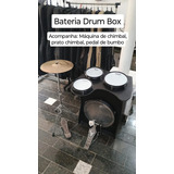 Bateria Drum Box Tajon Chimbal, Pedal E Estante