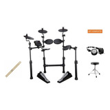 Bateria Eletrônica Carlsbro Csd100-by Odery + Banco+baqueta