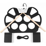 Bateria Eletrônica Digital Portatil C/ Pedal E Baquetas Drum