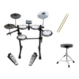 Bateria Eletrônica Turbo 7 Pad Tdx16 Kit Com Banco E Baqueta