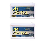 Bateria Estacionária Nobreak Alarme 7ah 12v Moura 2 Unidades