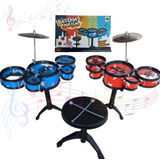 Bateria Infantil 5 Tambor + Banquinho