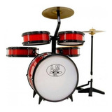 Bateria Infantil C/ Chimbal Profissional Musical Mdf 72cm