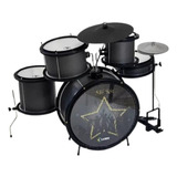 Bateria Infantil Luen Star Kids Preto Para Criança Nf