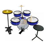 Bateria Infantil Rock Baby Azul Completa