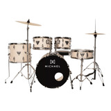 Bateria Michael Trinidy Amadeirada Bumbo Mpl 20 C/pratos Cor Amadeirado Mrd