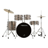 Bateria Michael Vpd222 Chr Completa Com Pratos Pedal E Banco Cor Chrome