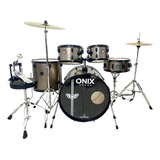 Bateria Nagano Onix Smart Bumbo 22 Completa Banco Pratos