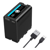 Bateria Np-f990t F970/ F960 Multifuncional Led E Saída Usb