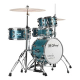 Bateria Odery Cafe Kit C/ Ferragens Blue Sparkle