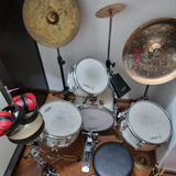 Bateria Odery Cafe Kit White Mist Com Bumbo 14 Branco