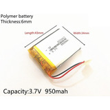 Bateria Powerpack Gps 5 Polegadas 950mah 3,7v 603443 2 Fios 