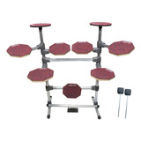 Bateria Praticável De Estudo Stroke Pads 9 Peças Bat04