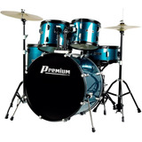 Bateria Premium Dx722 Acústica Bl Azul Bumbo 22 