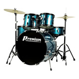 Bateria Premium Dx722 Cinza Chumbo Completa Prato E Banco !!
