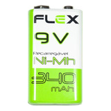 Bateria Recarregável 9v 340mah (c/1 Bateria) Flex