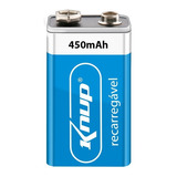 Bateria Recarregável 9v 450mah Knup Blister Original