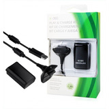 Bateria Recarregável E Carregador Usb Vídeo Game Xbox 360