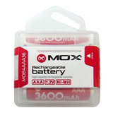 Bateria Recarregavel Mox Aaa 3600mah 4