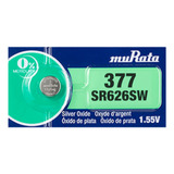 Bateria Relógio Botão 377 Sr626sw Murata 01 Un