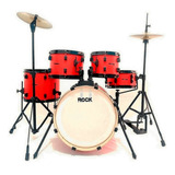 Bateria Rmv Rock Series Vermelha Com Bumbo 20¨ Completa
