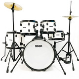 Bateria Rmv Rock Star Completa 7 Peças Branca Bumbo 18